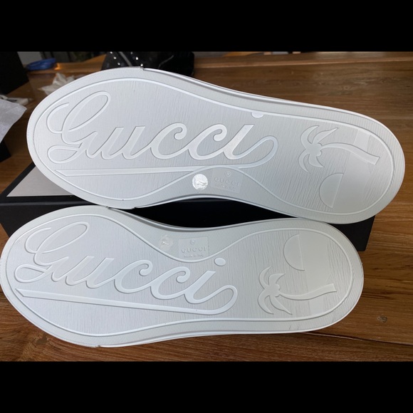 Gucci Red Leather Miro'soft Logo Sneakers - Picture 11 of 16